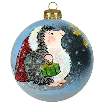 Шар стеклянный декорированный Декарт Ежик 80 в57