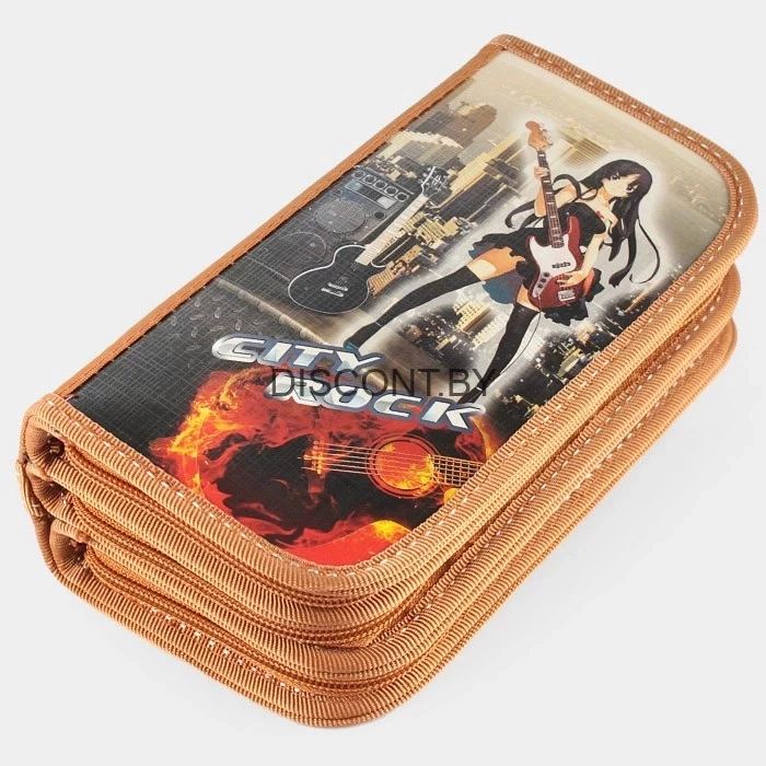 Пенал 3 отделения 190х105мм Гитаристка арт.ПО-11/52