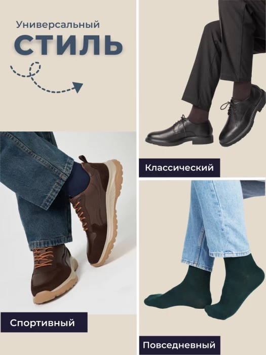 Набор мужских носков ТМ "ЦУМ" 10 пар 3 цвета