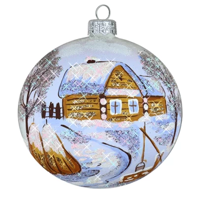 Шар стеклянный декорированный Декарт Зима пришла 100 в56