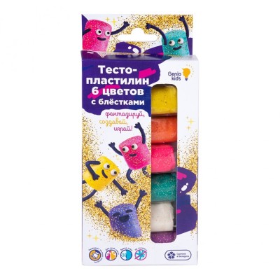 Набор для лепки &quot;Тесто-пластилин с блёстками&quot; Genio Kids арт. TA1091