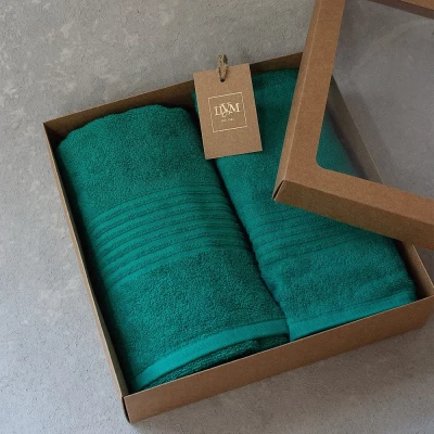 Набор полотенец махровых ТМ &quot;ЦУМ&quot; изумруд