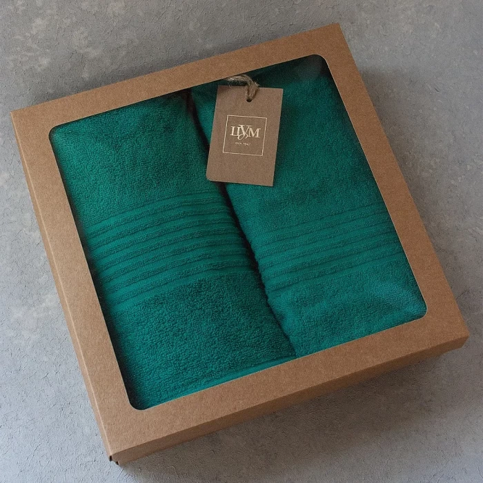 Набор полотенец махровых ТМ "ЦУМ" изумруд