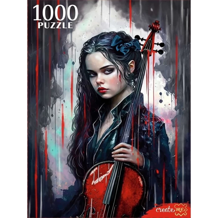 Пазл Рыжий кот Девушка с виолончелью 1000 элементов