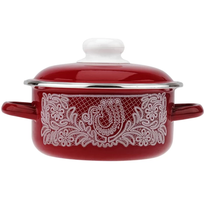 Кастрюля СтальЭмаль Вологодское кружево 8RB241М 5л