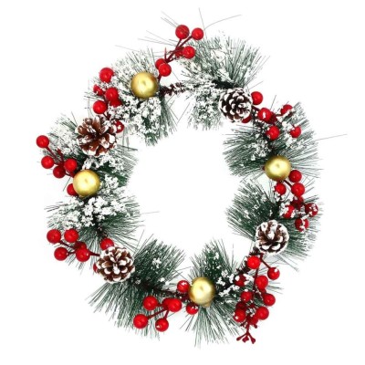Венок рождественский с шишками Сноу Бум арт. 386-186
