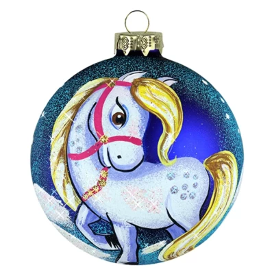 Шар стеклянный декорированный Декарт Сивка-бурка 100 в58