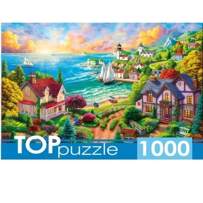 Пазл TOPpuzzle Деревня у моря 1000 элементов