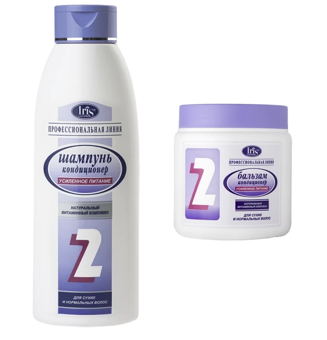 Шампунь IRIS для сухих и нормальных волос №2 “Усиленное питание” с витаминным комплексом, 1000мл