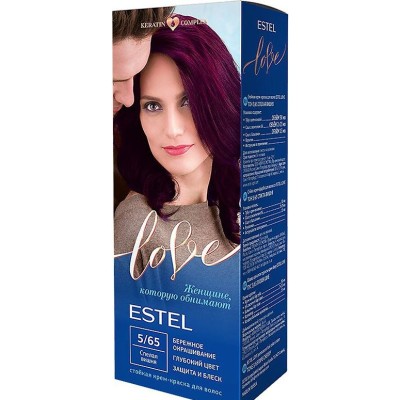 Стойкая крем-краска для волос ESTEL LOVE тон 5/65 &quot;Спелая вишня&quot;