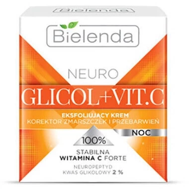 Крем-корректор Bielenda Neuro Glicol+Vitamin C Отшелушивающий от морщин ночной, 50мл