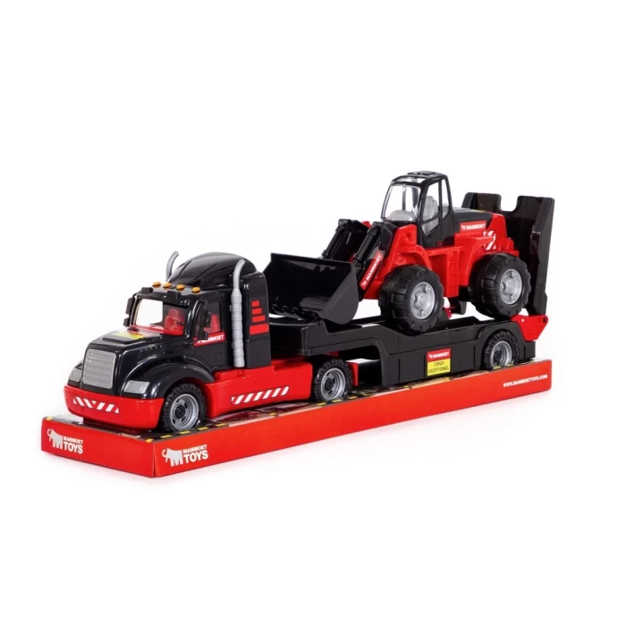 Автомобиль-трейлер + трактор-погрузчик в лотке 206-03 MAMMOEТ