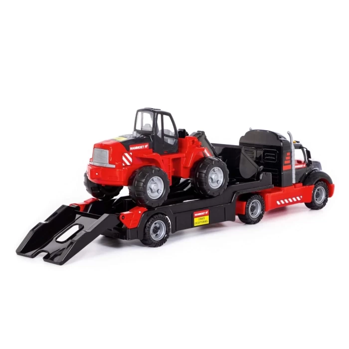 Автомобиль-трейлер + трактор-погрузчик в лотке 206-03 MAMMOEТ