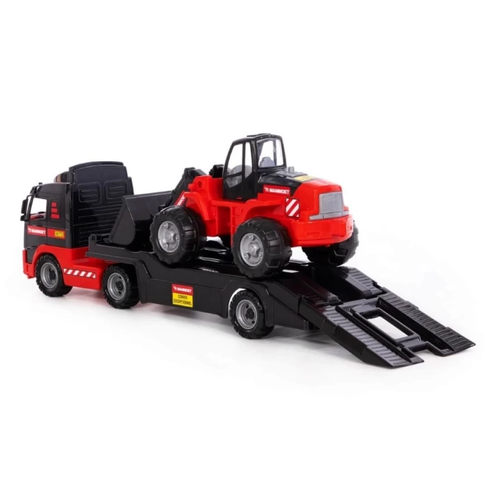 Автомобиль-трейлер + трактор-погрузчик в лотке 204-03 MAMMOET