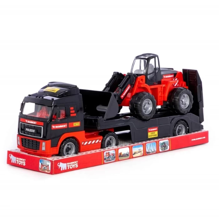 Автомобиль-трейлер + трактор-погрузчик в лотке 204-03 MAMMOET