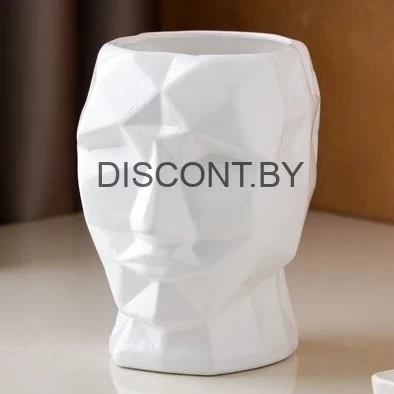 Кашпо для цветов Голова Кай 10.5*14см.