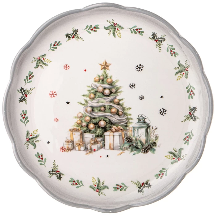 Тарелка обеденная Agness с новым годом! 24,5×2,5см