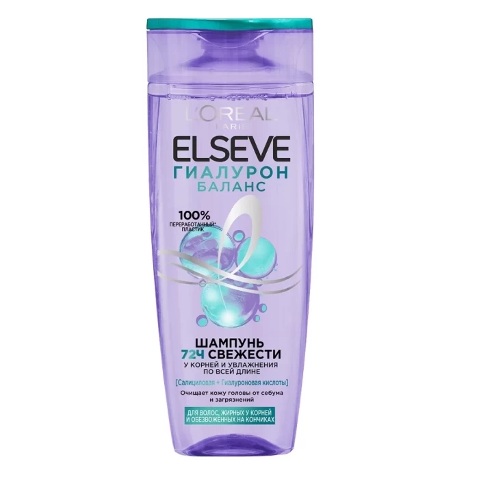 Шампунь L'Oreal Paris Elseve Гиалурон баланс 72ч свежести 250мл