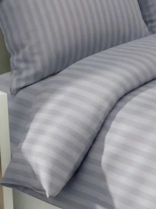 Комплект постельного белья YOTSUBA Полоса полуторный Серый