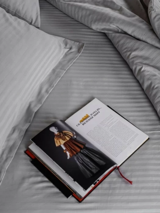 Комплект постельного белья YOTSUBA Полоса полуторный Серый