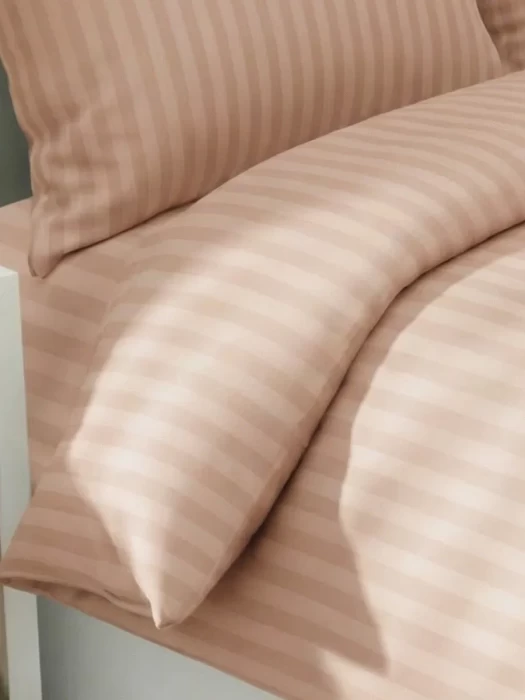 Комплект постельного белья YOTSUBA Полоса полуторный Бежевый