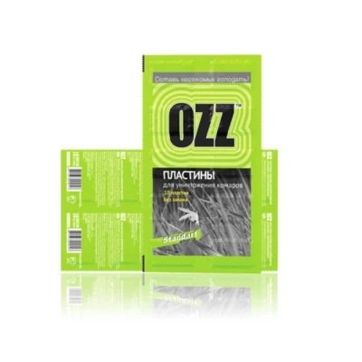 Пластины OZZ Standart для уничтожения комаров к электрофумигатору 10шт