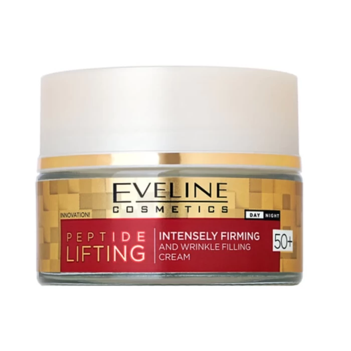  Укрепляющий крем Eveline PEPTIDE LIFTING заполняющий морщины 50+ 50мл