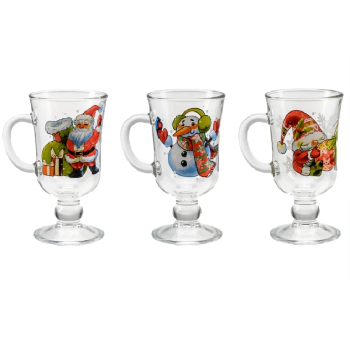 Кружка стеклянная Belbohemia Глинтвейн Новый год 200мл