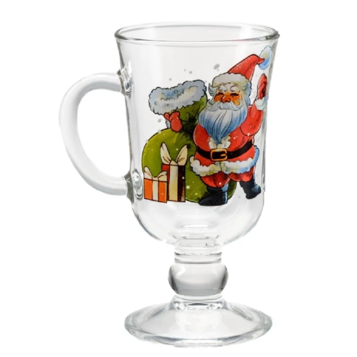 Кружка стеклянная Belbohemia Глинтвейн Новый год 200мл