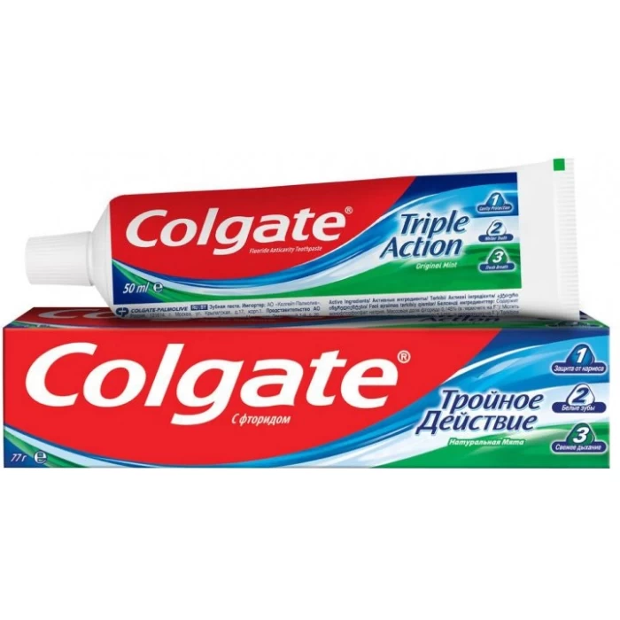 Паста зубная Colgate Triple Action Original mint 50мл