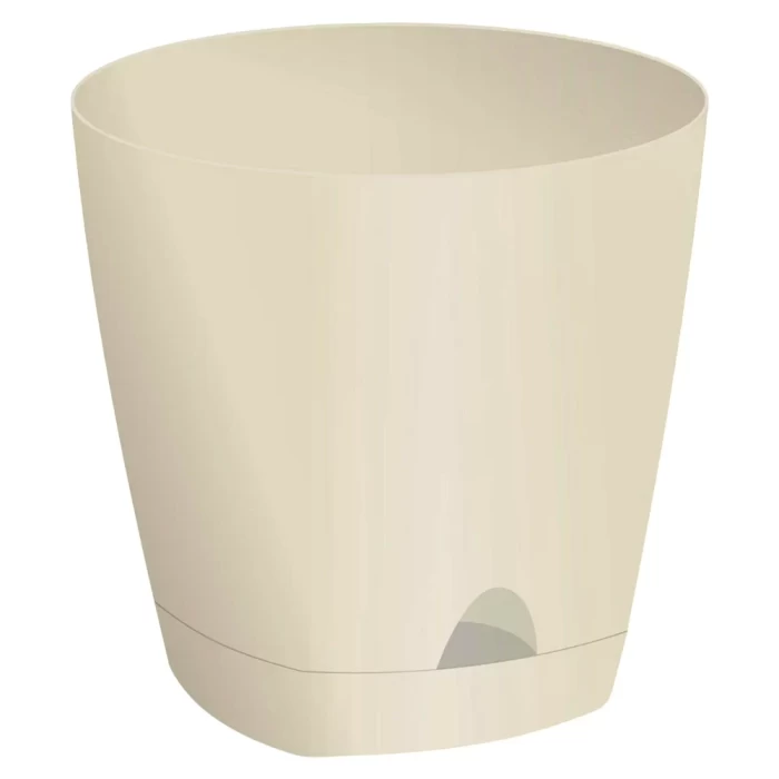 Горшок для цветов InGreen  Amsterdam с прикорневым поливом сливочный