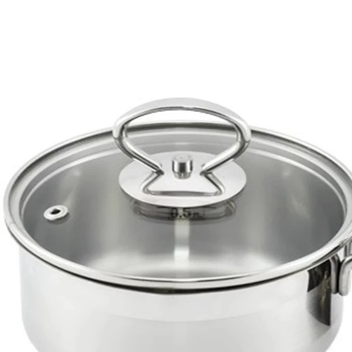 Ковш Кухар Лотос Классика со стеклянной крышкой 1л