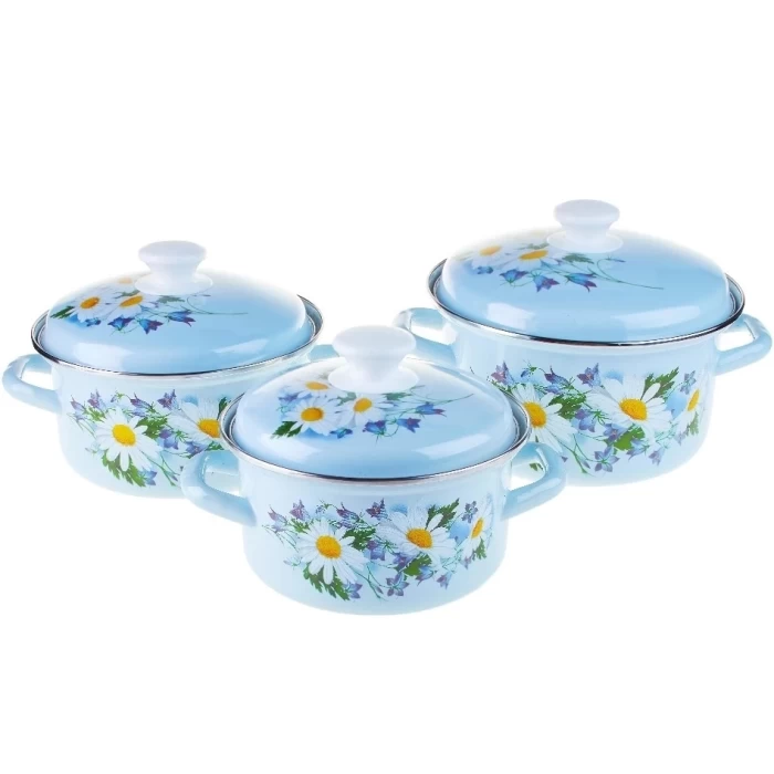 Набор кастрюль эмалированный КМЗ Полесье-1 3шт