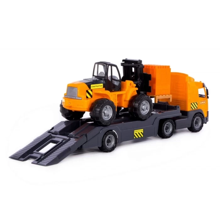 Автомобиль-трейлер + автокар + конструктор Супер-Микс - 30 элементов