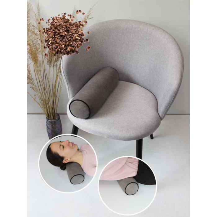 Подушка декоративная Matex Валик Ecology Velours серый 39х10