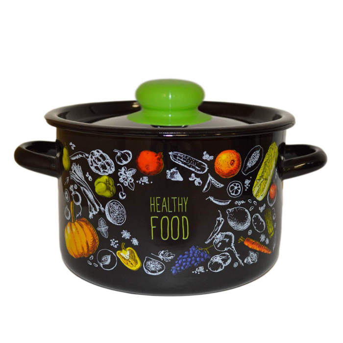 Кастрюля эмалированная ТМ Appetite "Healthy food" 2,9л 