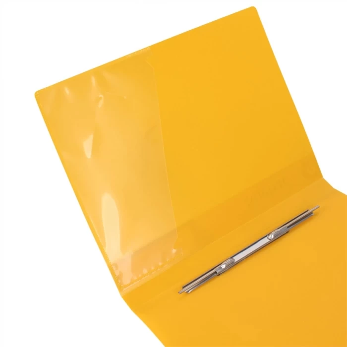 Папка с пружинным скоросшивателем и карманом А4 жёлтая Sb-4710A-YE