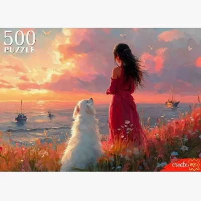 Пазл Рыжий кот На закате 500 элементов