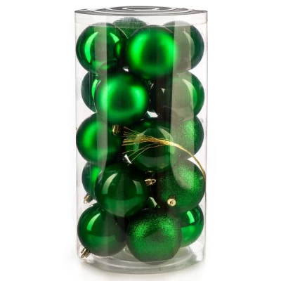 Набор шаров новогодних Ausini VT25-04007-5 зеленый 8см 20шт