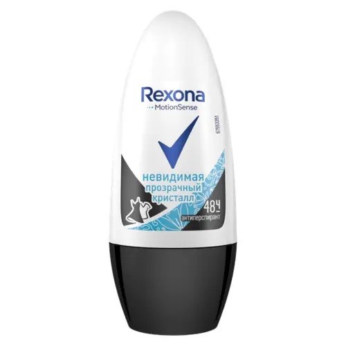 Антиперспирант шариковый Rexona прозрачный кристалл 50 мл                      