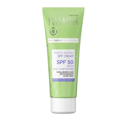 Крем для лица Eveline увлажняющий с фильтрами UVA и UVB Face Therapy Professional SPF 50 30мл