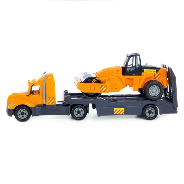 Автомобиль-трейлер + дорожный каток Майк