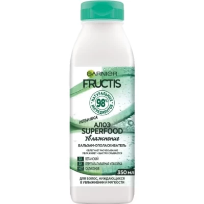 Бальзам-ополаскиватель Garnier Fructis Superfood  Алоэ Увлажнение 350мл