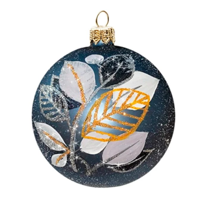 Шар стеклянный декорированный Декарт Букетик 80 в1