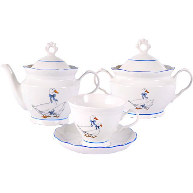 Сервиз чайный 14 предметов "Надежда" (Гуси)