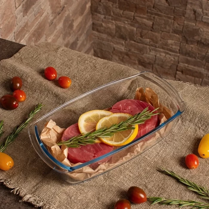 Форма для запекания из жаропрочного стекла 1.5 л с крышкой