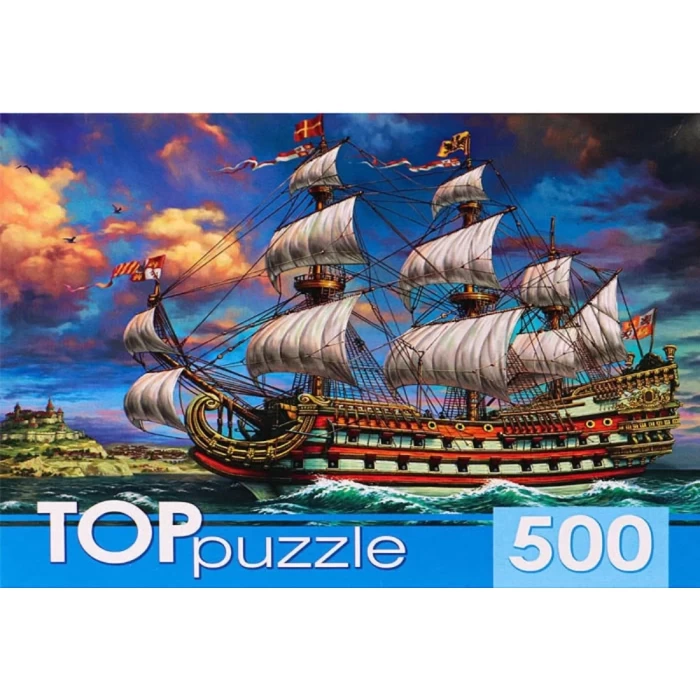 Пазл TOPpuzzle Парусник в море 500 элементов