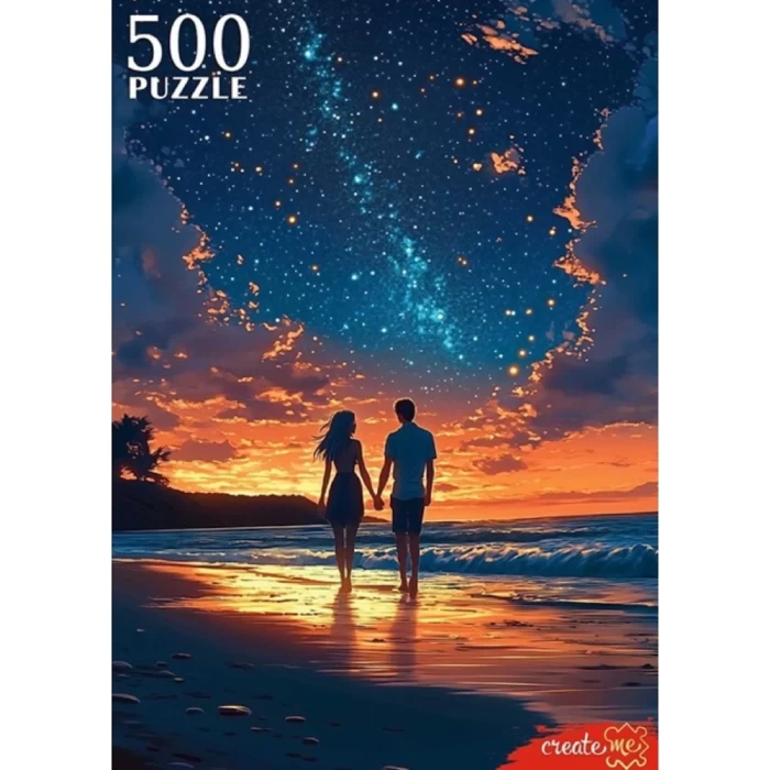 Пазл Рыжий кот Прогулка по пляжу 500 элементов