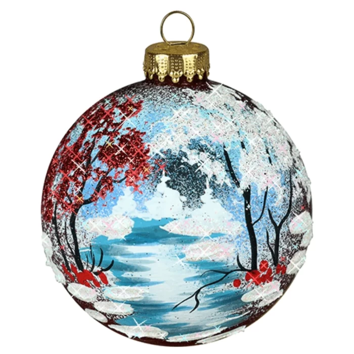 Шар стеклянный декорированный Декарт Пейзаж 80 в59