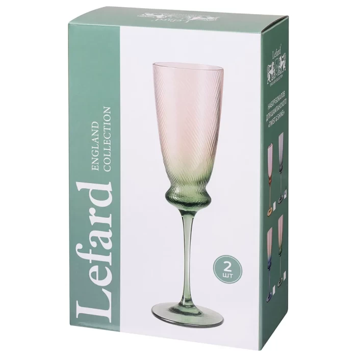 Набор бокалов Lefard Twist&Shine Green 2шт 210мл